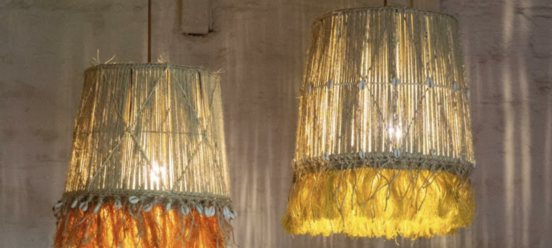 MAHOME - Originele lampen, gemaakt uit jutte, raffia & linnen.
