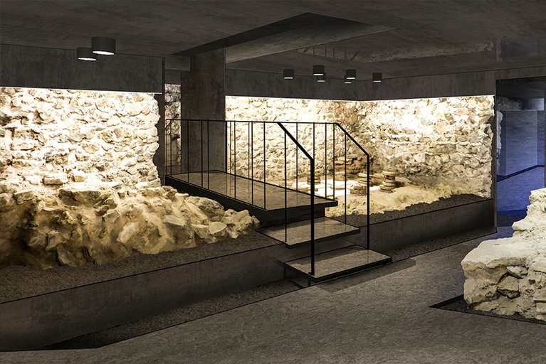 Archeologische site in het Teseum te Tongeren
