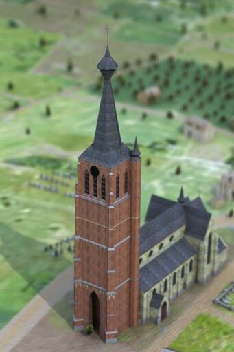 De toren van de Sint-Trudokerk in Peer wordt omwille van zijn hoogte van 64 meter ook De Reus der Kempen genoemd.