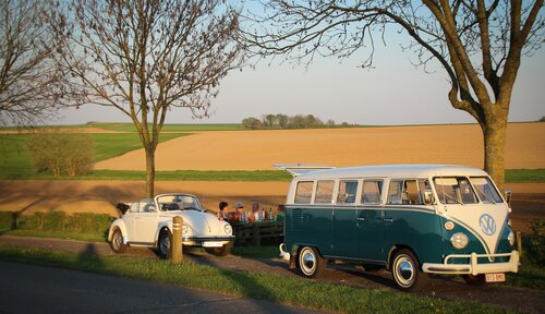 Toeren in Haspengouw met een oldtimer VW t1 bus - toeren in haspengouw vw bus